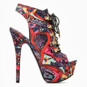 SCENE CHANDRA BOOTIES MULTI/PRINT PU CHANDRA